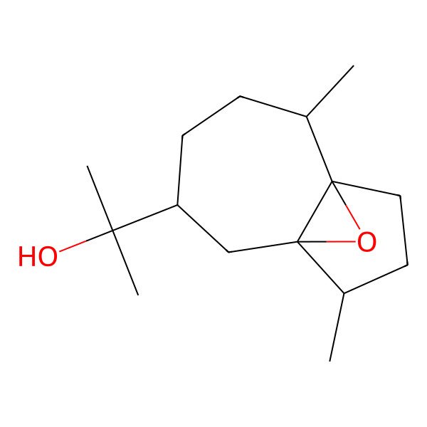 2D Structure of 2-(6,10-Dimethyl-11-oxatricyclo[5.3.1.01,7]undecan-3-yl)propan-2-ol
