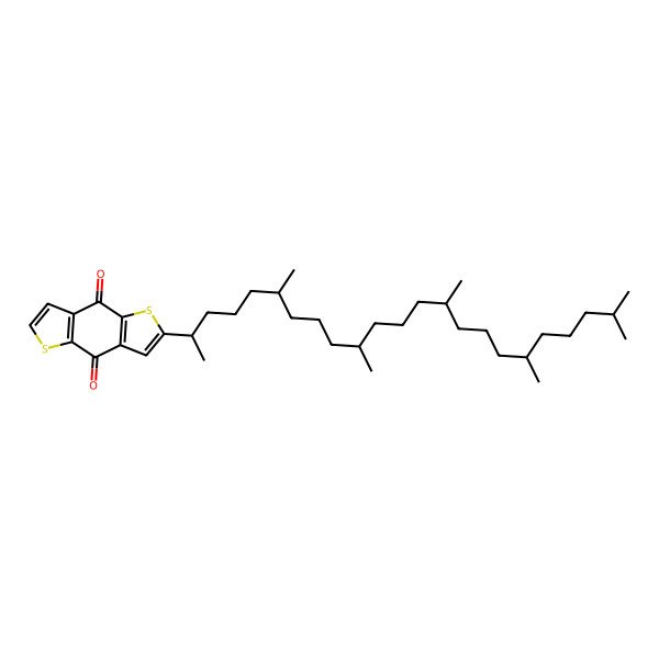 2D Structure of 2-(6,10,14,18,22-Pentamethyltricosan-2-yl)thieno[2,3-f][1]benzothiole-4,8-dione