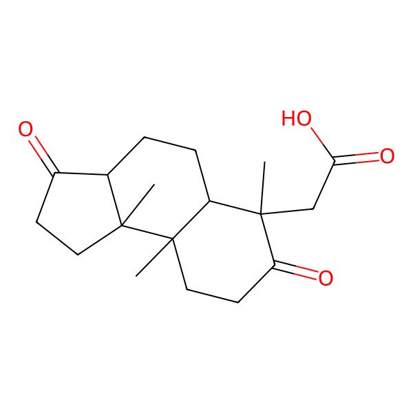 2D Structure of 2-(6,9a,9b-Trimethyl-3,7-dioxo-1,2,3a,4,5,5a,8,9-octahydrocyclopenta[a]naphthalen-6-yl)acetic acid