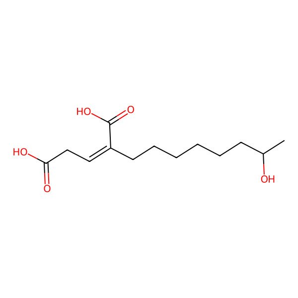 2D Structure of 2-(7-Hydroxyoctyl)pent-2-enedioic acid