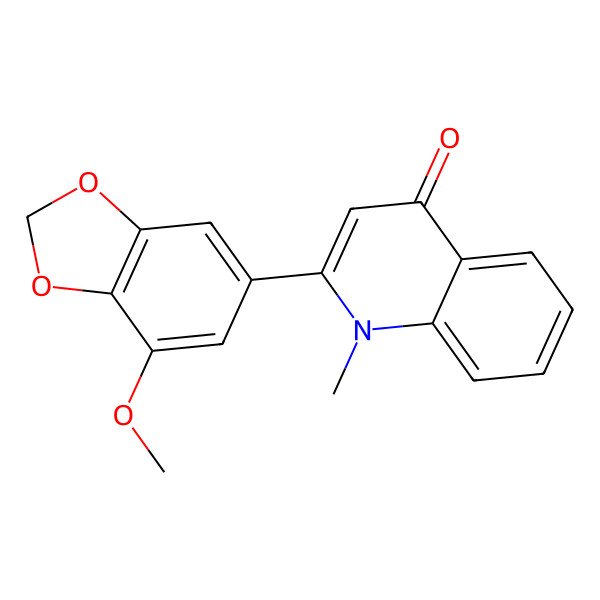 2D Structure of 2-(7-Methoxy-1,3-benzodioxol-5-yl)-1-methylquinolin-4-one
