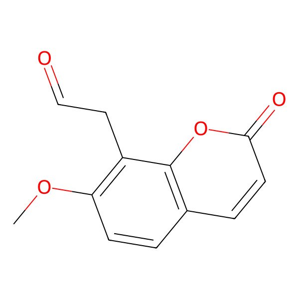 2D Structure of 2-(7-Methoxy-2-oxochromen-8-yl)acetaldehyde