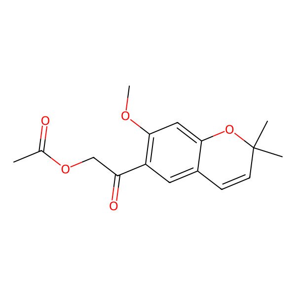 2D Structure of [2-(7-Methoxy-2,2-dimethylchromen-6-yl)-2-oxoethyl] acetate