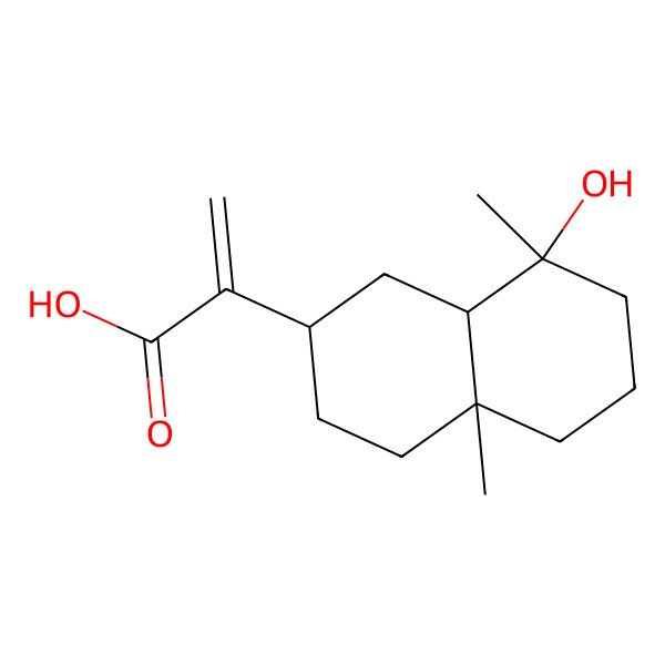 2D Structure of 2-(8-Hydroxy-4a,8-dimethyldecahydro-2-naphthalenyl)acrylic acid