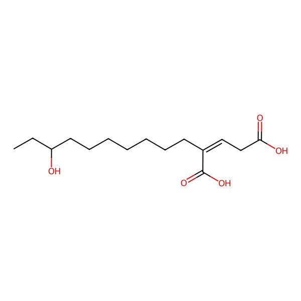 2D Structure of 2-(8-Hydroxydecyl)pent-2-enedioic acid