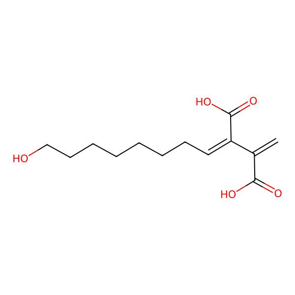 2D Structure of 2-(8-Hydroxyoctylidene)-3-methylidenebutanedioic acid