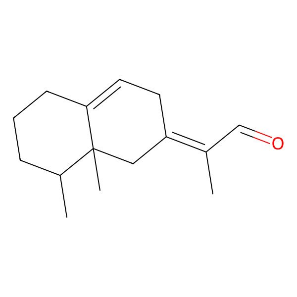 2D Structure of 2-(8,8a-Dimethyl-1,3,5,6,7,8-hexahydronaphthalen-2-ylidene)propanal