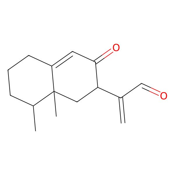 2D Structure of 2-(8,8a-Dimethyl-3-oxo-1,2,5,6,7,8-hexahydronaphthalen-2-yl)prop-2-enal