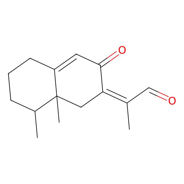 2D Structure of 2-(8,8a-dimethyl-3-oxo-5,6,7,8-tetrahydro-1H-naphthalen-2-ylidene)propanal