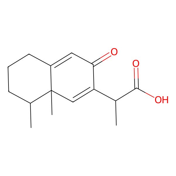 2D Structure of 2-(8,8a-Dimethyl-3-oxo-5,6,7,8-tetrahydronaphthalen-2-yl)propanoic acid