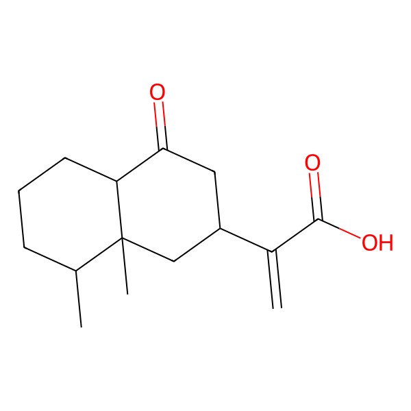 2D Structure of 2-(8,8a-Dimethyl-4-oxo-1,2,3,4a,5,6,7,8-octahydronaphthalen-2-yl)prop-2-enoic acid 2D Structure of 2-(8,8a-Dimethyl-4-oxo-1,2,3,4a,5,6,7,8-octahydronaphthalen-2-yl)prop-2-enoic acid