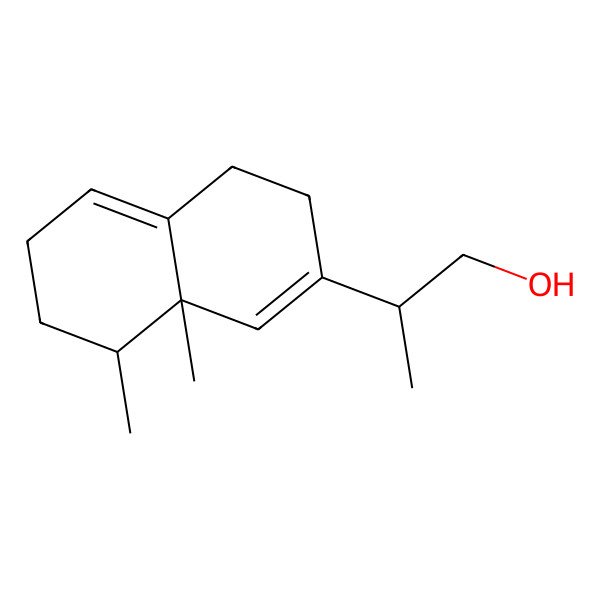 2D Structure of 2-[(8R,8aR)-8,8a-dimethyl-4,6,7,8-tetrahydro-3H-naphthalen-2-yl]propan-1-ol