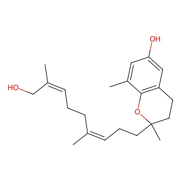 2D Structure of 2-(9-Hydroxy-4,8-dimethylnona-3,7-dienyl)-2,8-dimethyl-3,4-dihydrochromen-6-ol