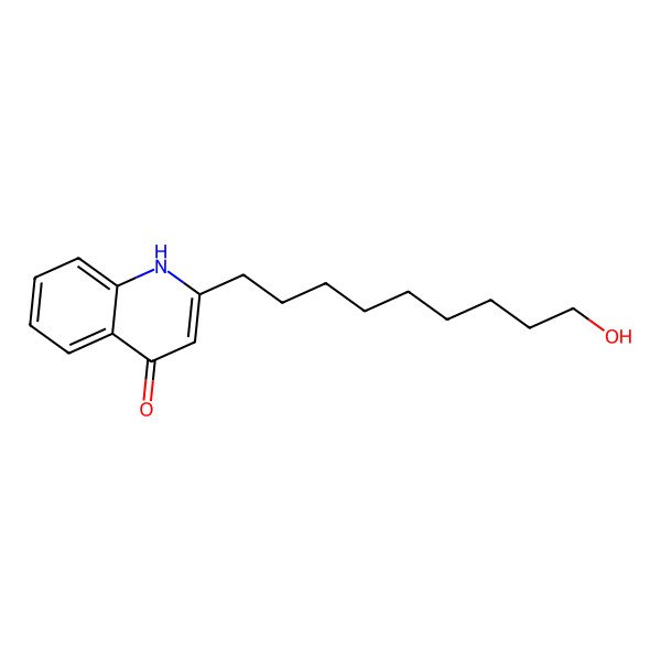 2D Structure of 2-(9-hydroxynonyl)-1H-quinolin-4-one