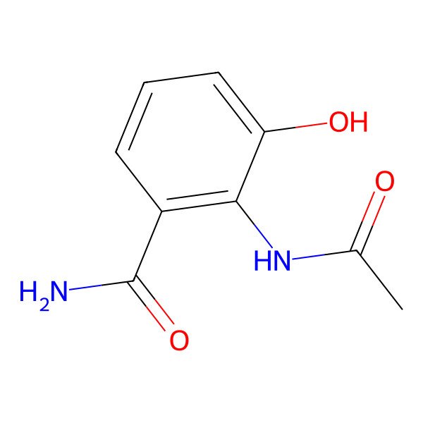 2D Structure of 2-Acetamido-3-hydroxybenzamide