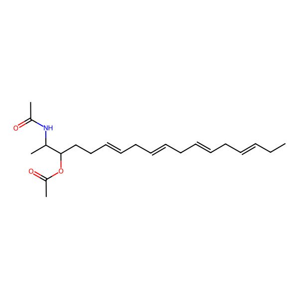 2D Structure of 2-Acetamidooctadeca-6,9,12,15-tetraen-3-yl acetate