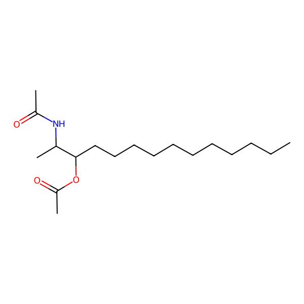 2D Structure of 2-Acetamidotetradecan-3-yl acetate