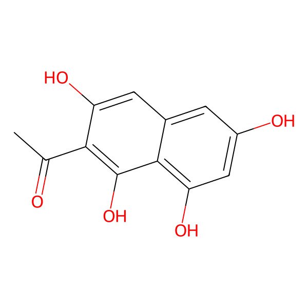 2D Structure of 2-Acetyl-1,3,6,8-tetrahydroxynaphthalene