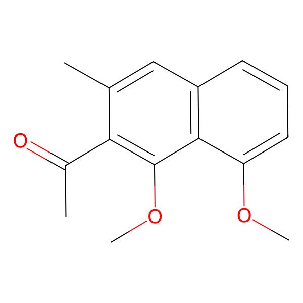 2D Structure of 2-Acetyl-3-methyl-1,8-dimethoxynaphthalene