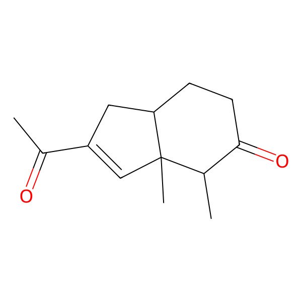 2D Structure of 2-acetyl-3a,4-dimethyl-4,6,7,7a-tetrahydro-1H-inden-5-one
