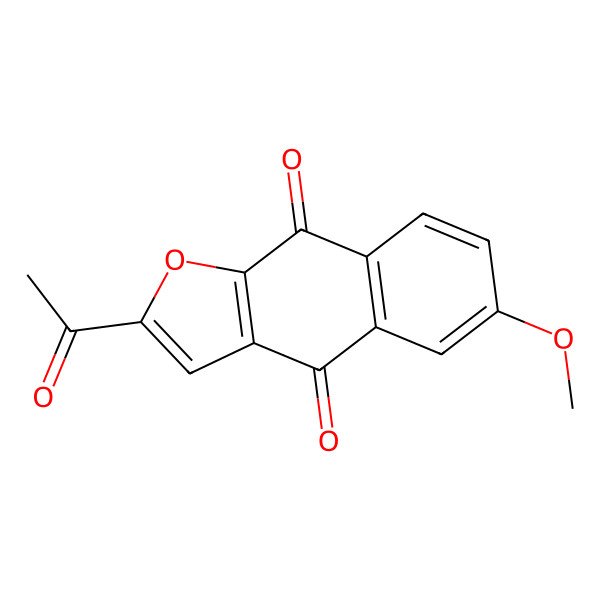 2D Structure of 2-Acetyl-6-methoxybenzo[f][1]benzofuran-4,9-dione