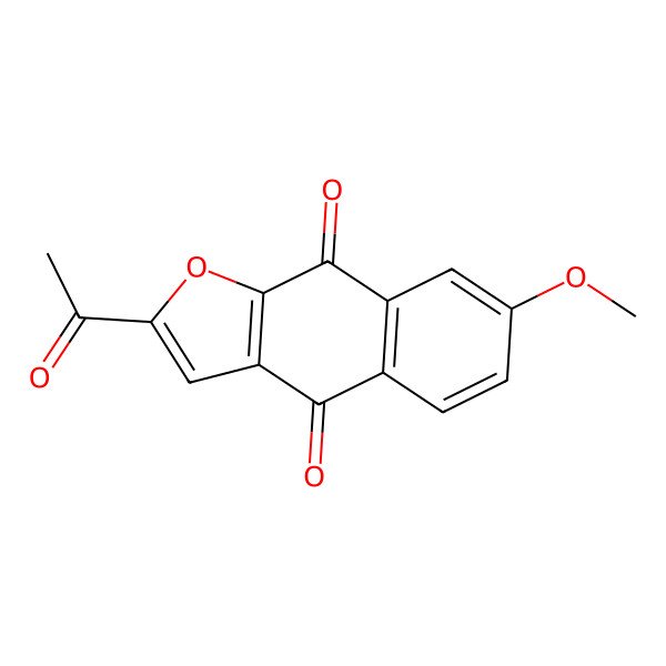 2D Structure of 2-Acetyl-7-methoxybenzo[f][1]benzofuran-4,9-dione