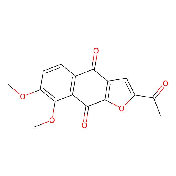 2D Structure of 2-Acetyl-7,8-dimethoxybenzo[f][1]benzofuran-4,9-dione