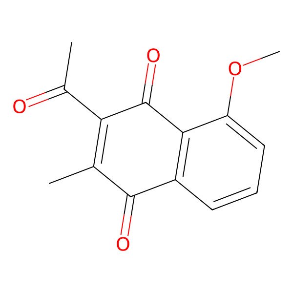 2D Structure of 2-Acetyl-8-methoxy-3-methylnaphthoquinone