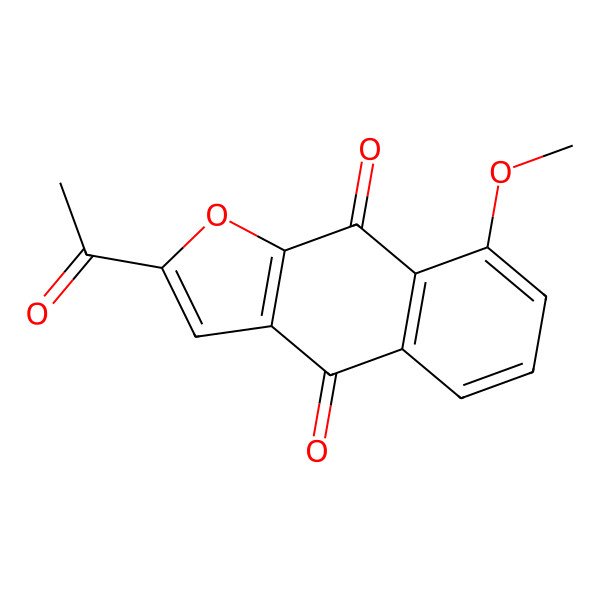 2D Structure of 2-Acetyl-8-methoxybenzo[f][1]benzofuran-4,9-dione