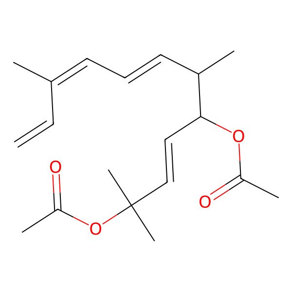 2D Structure of (2-Acetyloxy-2,6,10-trimethyldodeca-3,7,9,11-tetraen-5-yl) acetate