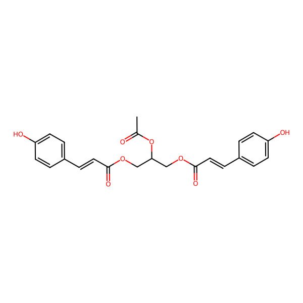 2D Structure of [2-Acetyloxy-3-[3-(4-hydroxyphenyl)prop-2-enoyloxy]propyl] 3-(4-hydroxyphenyl)prop-2-enoate