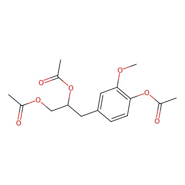 2D Structure of [2-Acetyloxy-3-(4-acetyloxy-3-methoxyphenyl)propyl] acetate