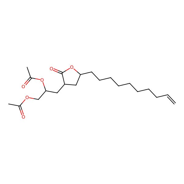 2D Structure of [2-Acetyloxy-3-(5-dec-9-enyl-2-oxooxolan-3-yl)propyl] acetate