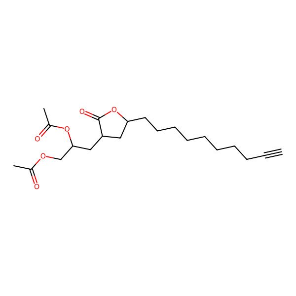 2D Structure of [2-Acetyloxy-3-(5-dec-9-ynyl-2-oxooxolan-3-yl)propyl] acetate