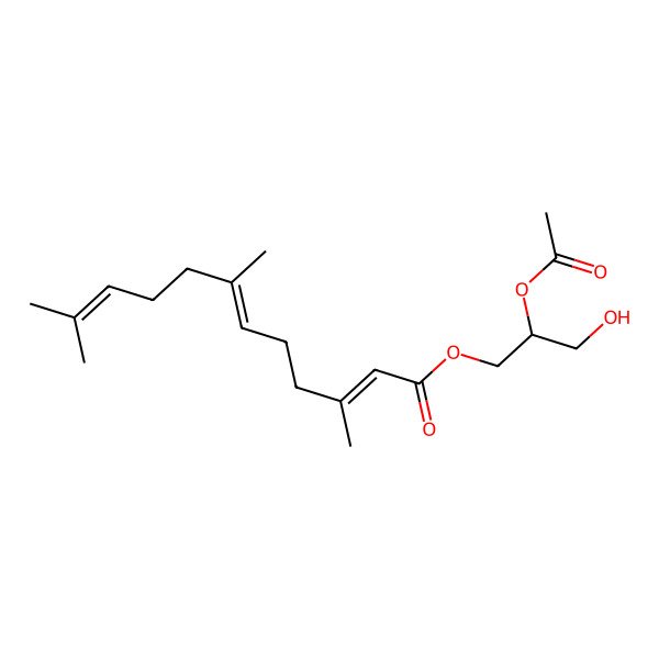2D Structure of (2-Acetyloxy-3-hydroxypropyl) 3,7,11-trimethyldodeca-2,6,10-trienoate