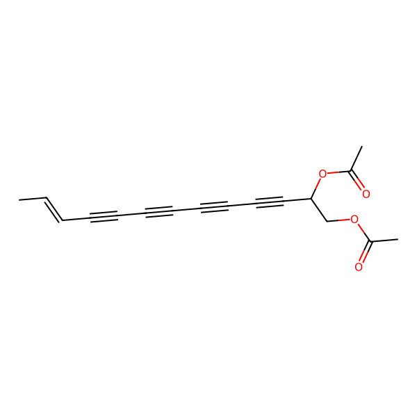 2D Structure of 2-Acetyloxytridec-11-en-3,5,7,9-tetraynyl acetate