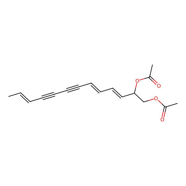 2D Structure of 2-Acetyloxytrideca-3,5,11-trien-7,9-diynyl acetate