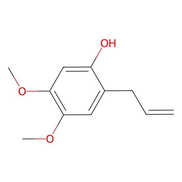 2D Structure of 2-Allyl-4,5-Dimethoxyphenol