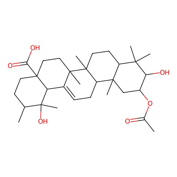 2D Structure of 2 alpha-Acetyl tomentic acid