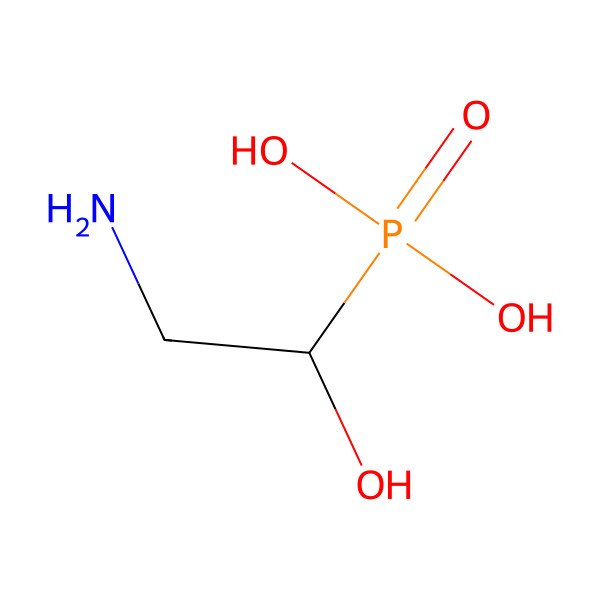 2D Structure of (2-Amino-1-hydroxyethyl)phosphonate