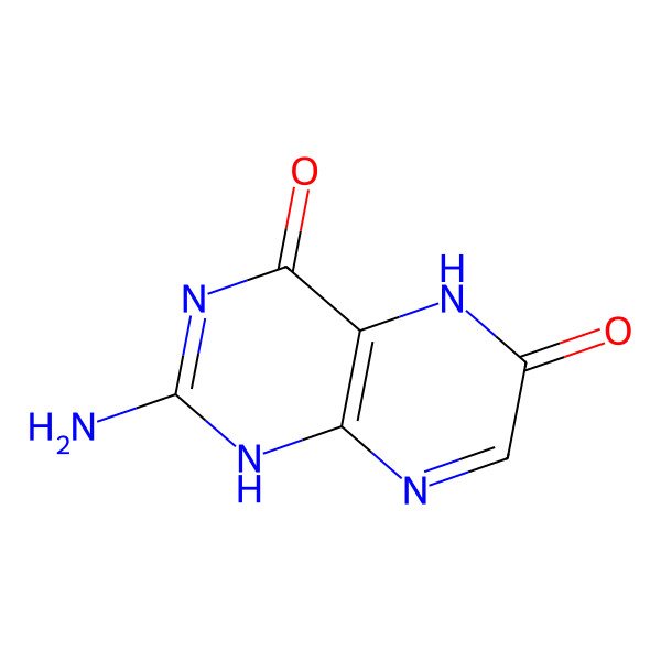 2D Structure of 2-amino-1,5-dihydropteridine-4,6-dione