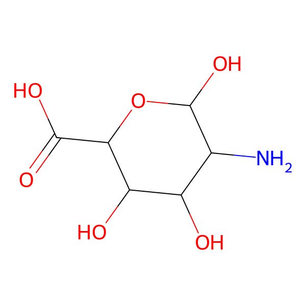 2D Structure of 2-Amino-2-deoxy-alpha-l-altropyranuronic acid