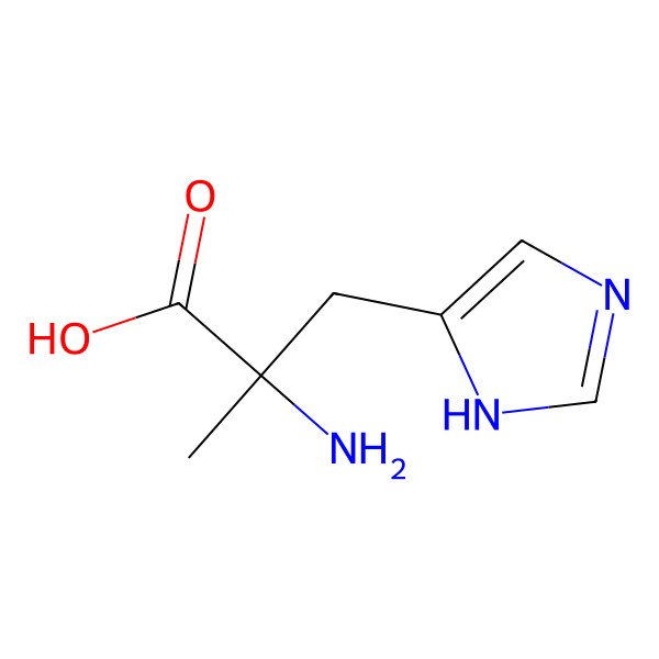 2D Structure of 2-amino-3-(1H-imidazol-5-yl)-2-methylpropanoic acid