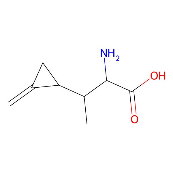 2D Structure of 2-Amino-3-(2-methylidenecyclopropyl)butanoic acid