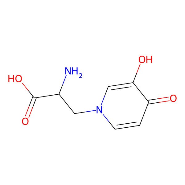 2D Structure of 2-Amino-3-(3-hydroxy-4-oxopyridin-1-yl)propanoic acid