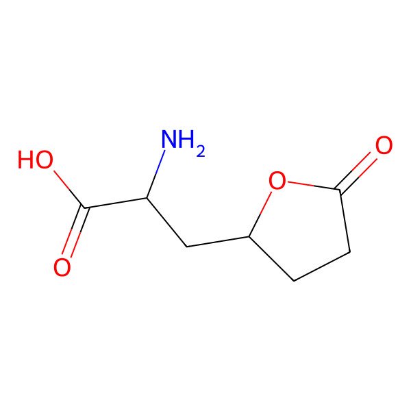 2D Structure of 2-Amino-3-(5-oxooxolan-2-yl)propanoic acid