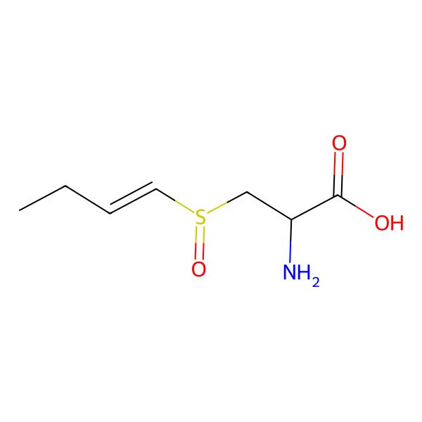 2D Structure of 2-Amino-3-but-1-enylsulfinylpropanoic acid