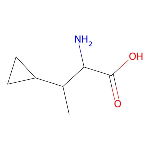 2D Structure of 2-Amino-3-cyclopropyl-butanoic acid