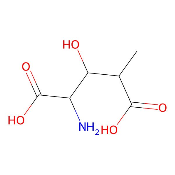 2D Structure of 2-Amino-3-hydroxy-4-methylpentanedioic acid