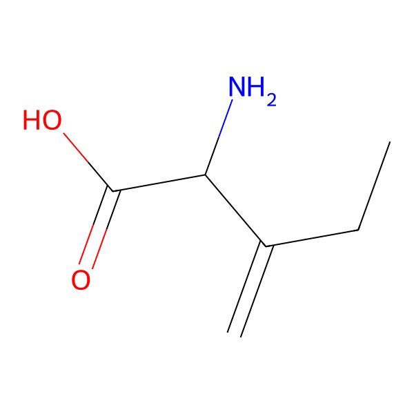 2D Structure of 2-Amino-3-methylenepentanoic acid